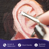Silver Silk 88® Soft Curve Paintbrush | Short Handle | 8841S
